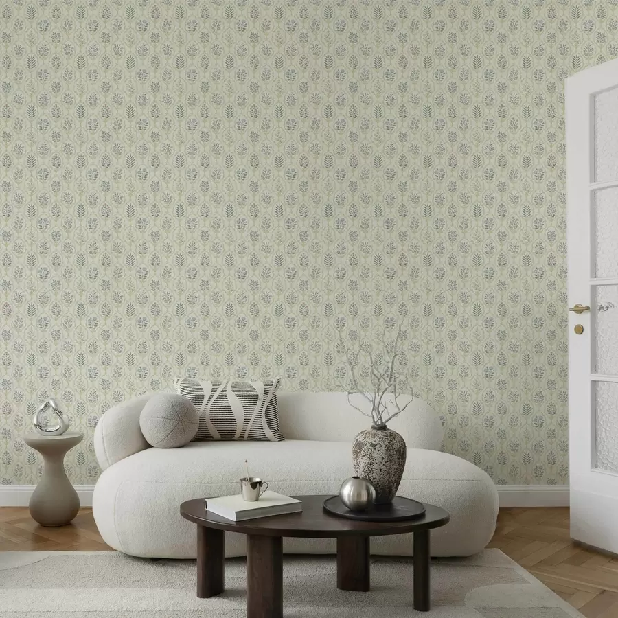 Fototapeedid Botaanilised medaljonid võrekujunduses, pastelltoonides a00579