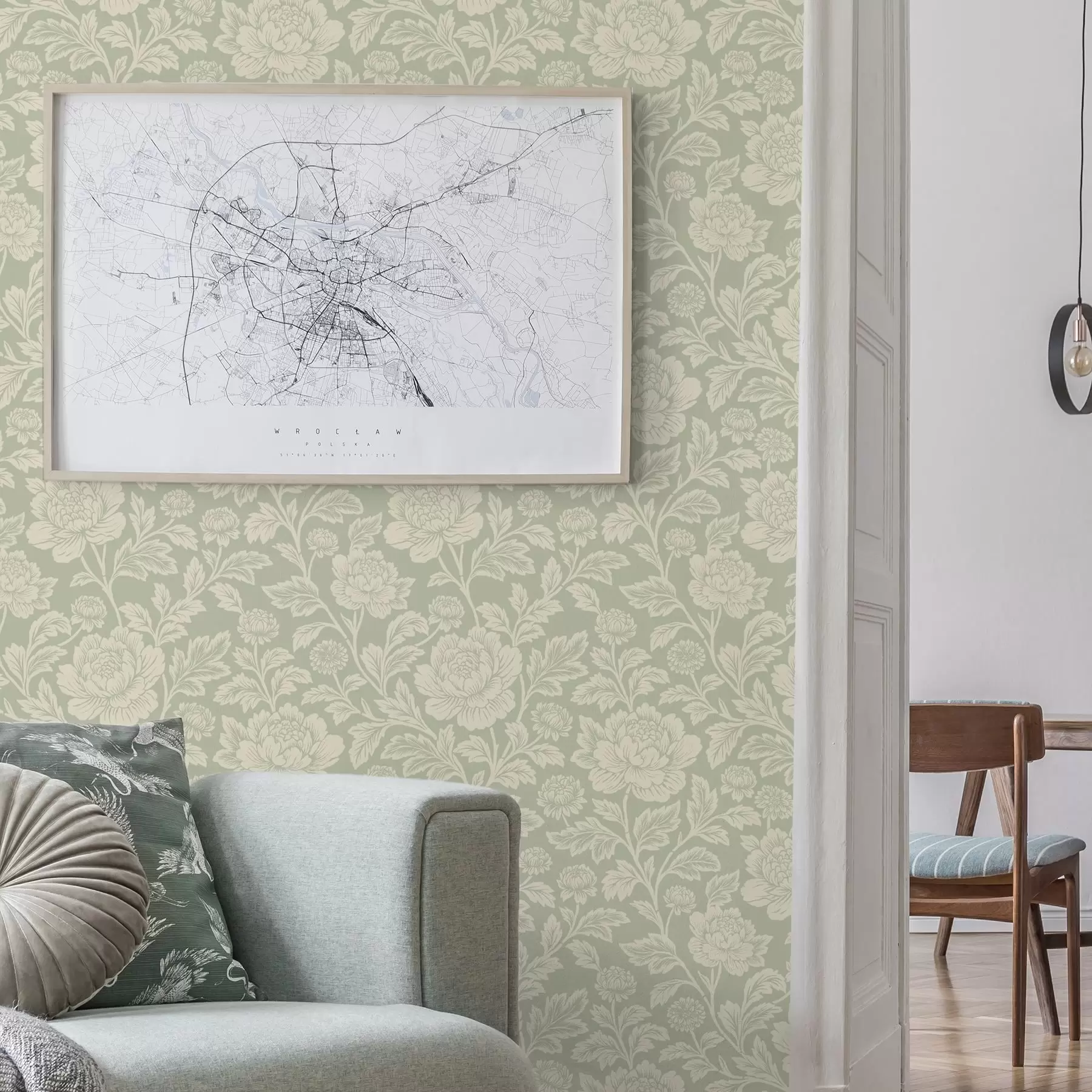 Fototapeedid Suured joonistatud pioonid salvei taustal a00582