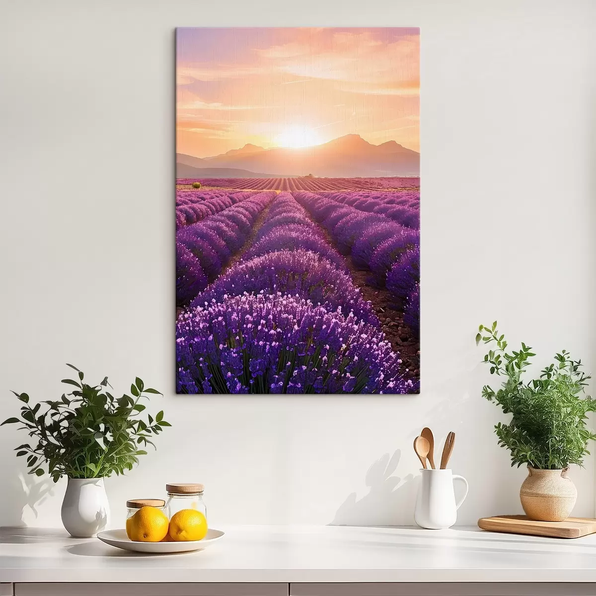 Pilt Päikeseloojang lavendlipõllul s45663