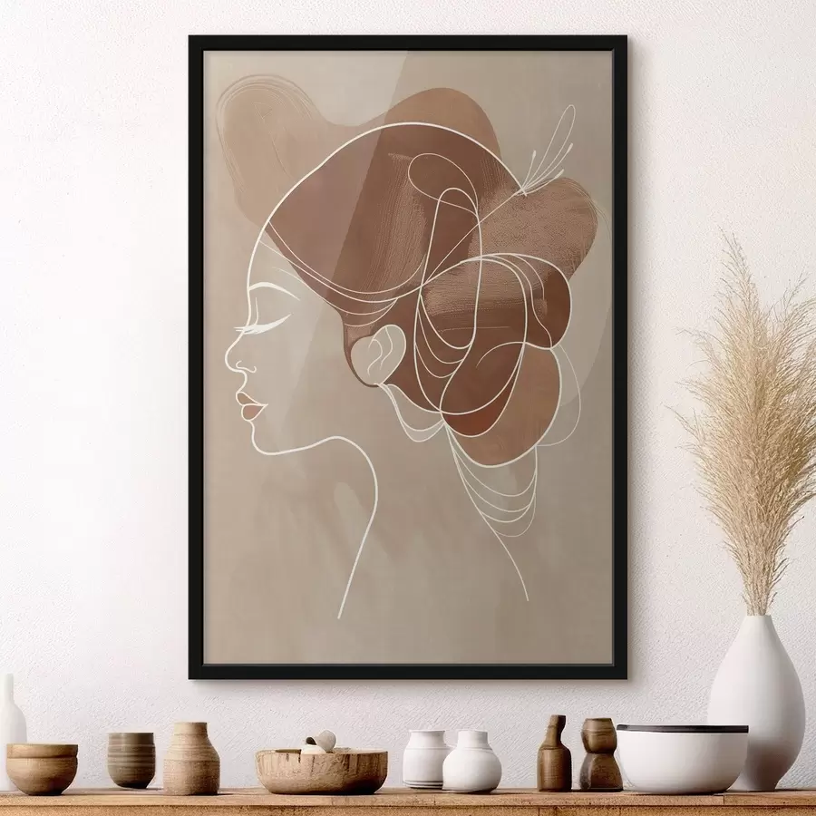 Fototapeedid Abstraktne kompositsioon, tüdruk f45655