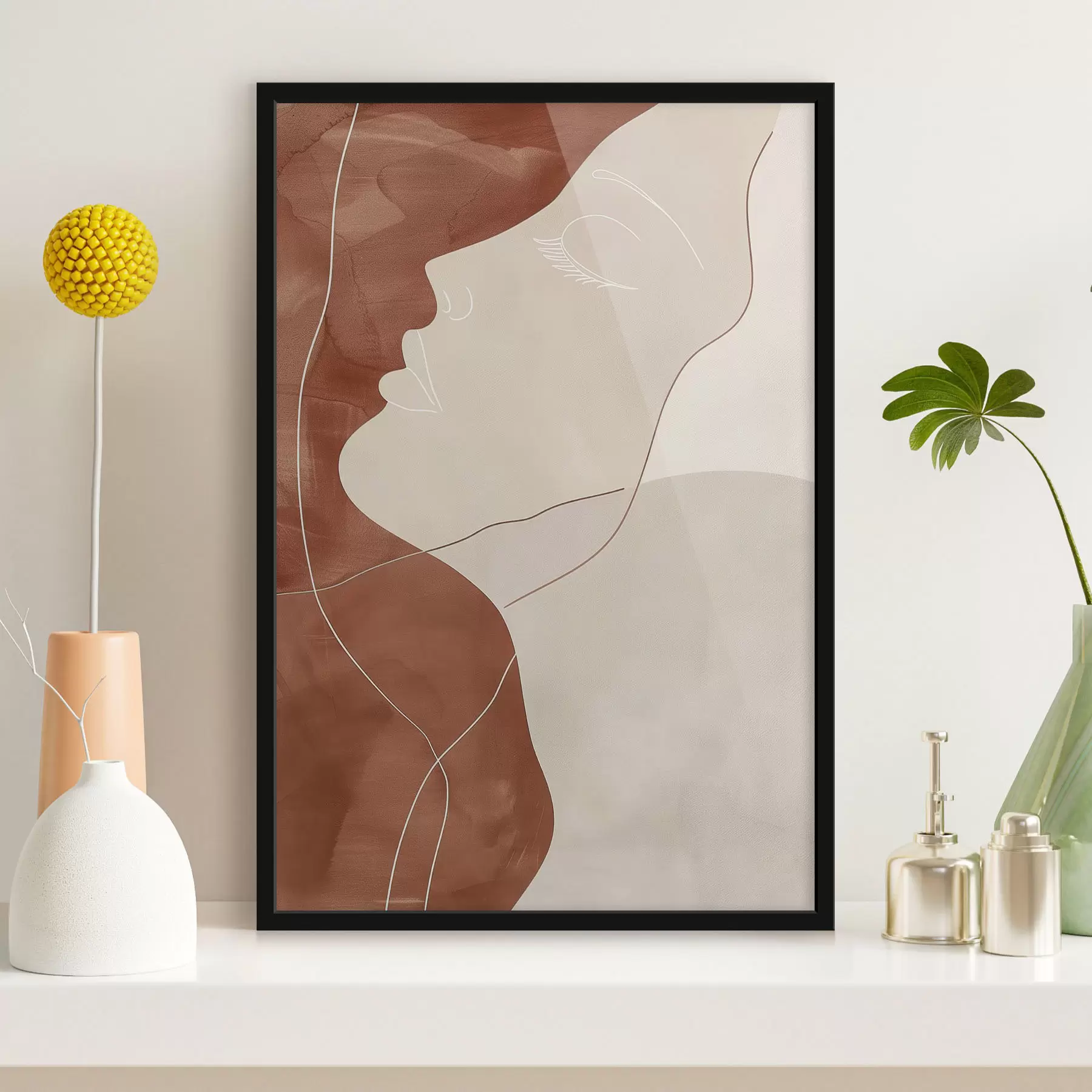 Fototapeedid Abstraktsioon, tüdruku siluett f45656