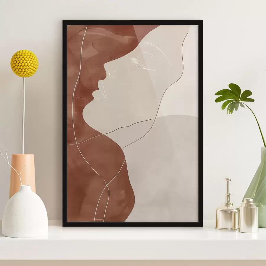 Fototapeedid Abstraktsioon, tüdruku siluett f45656