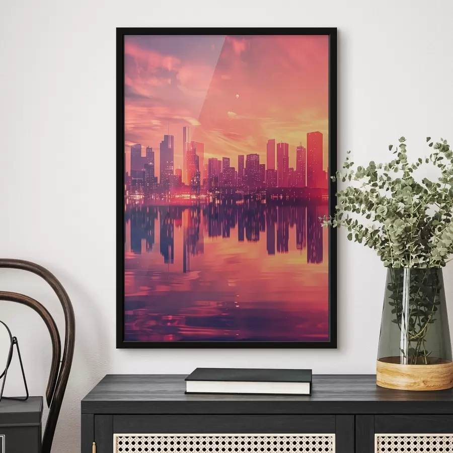 Fototapeedid Linn päikeseloojangul f45658