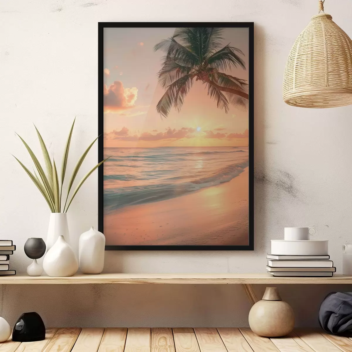 Plakat Päikeseloojang merel f45661