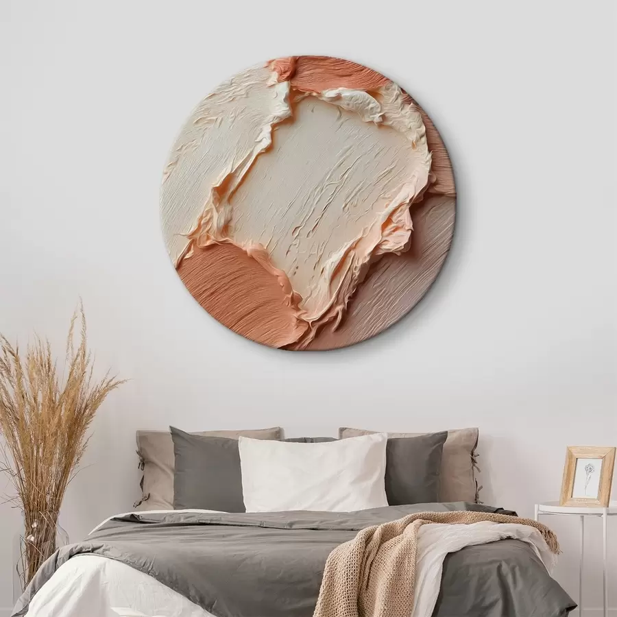 Pilt Kreemjas-virsiku tekstuuriga jooned, rikkalik impasto r45869