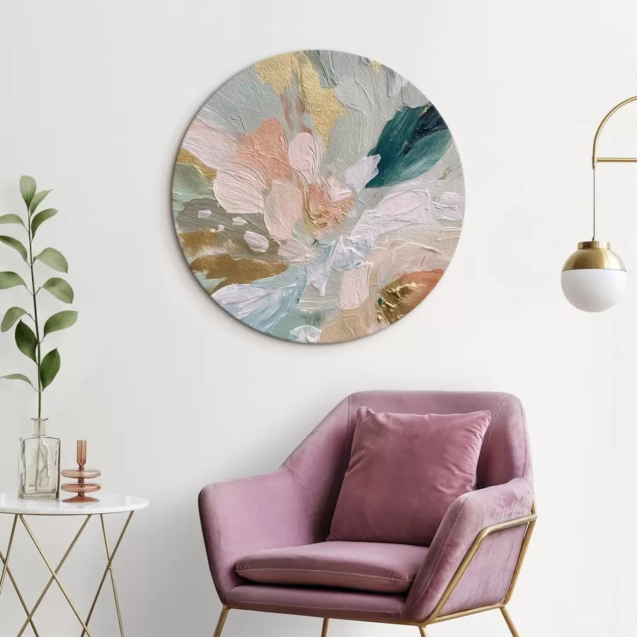 Pilt Pastelsed lillelised jooned kollaste täppidega r45899