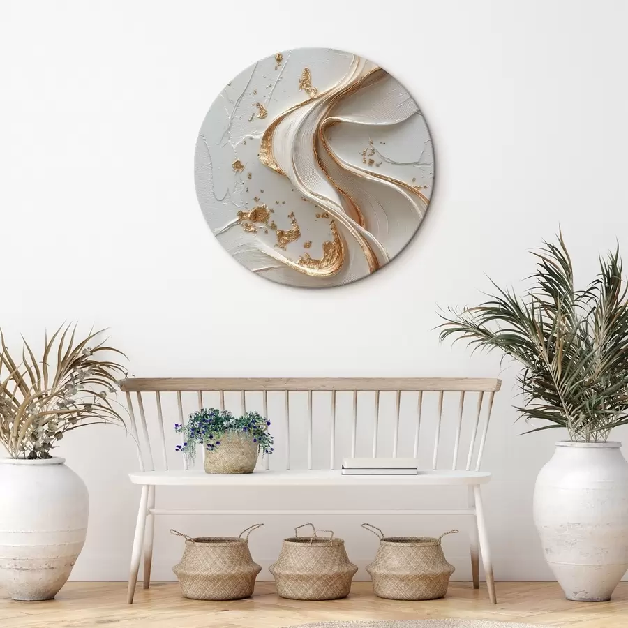 Pilt Valge-kollased tekstuuriga jooned metalliliste aksentidega r45906