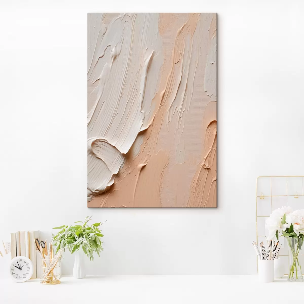 Pilt Tekstuuriga pastelljooned beež-kreemikates toonides s45871