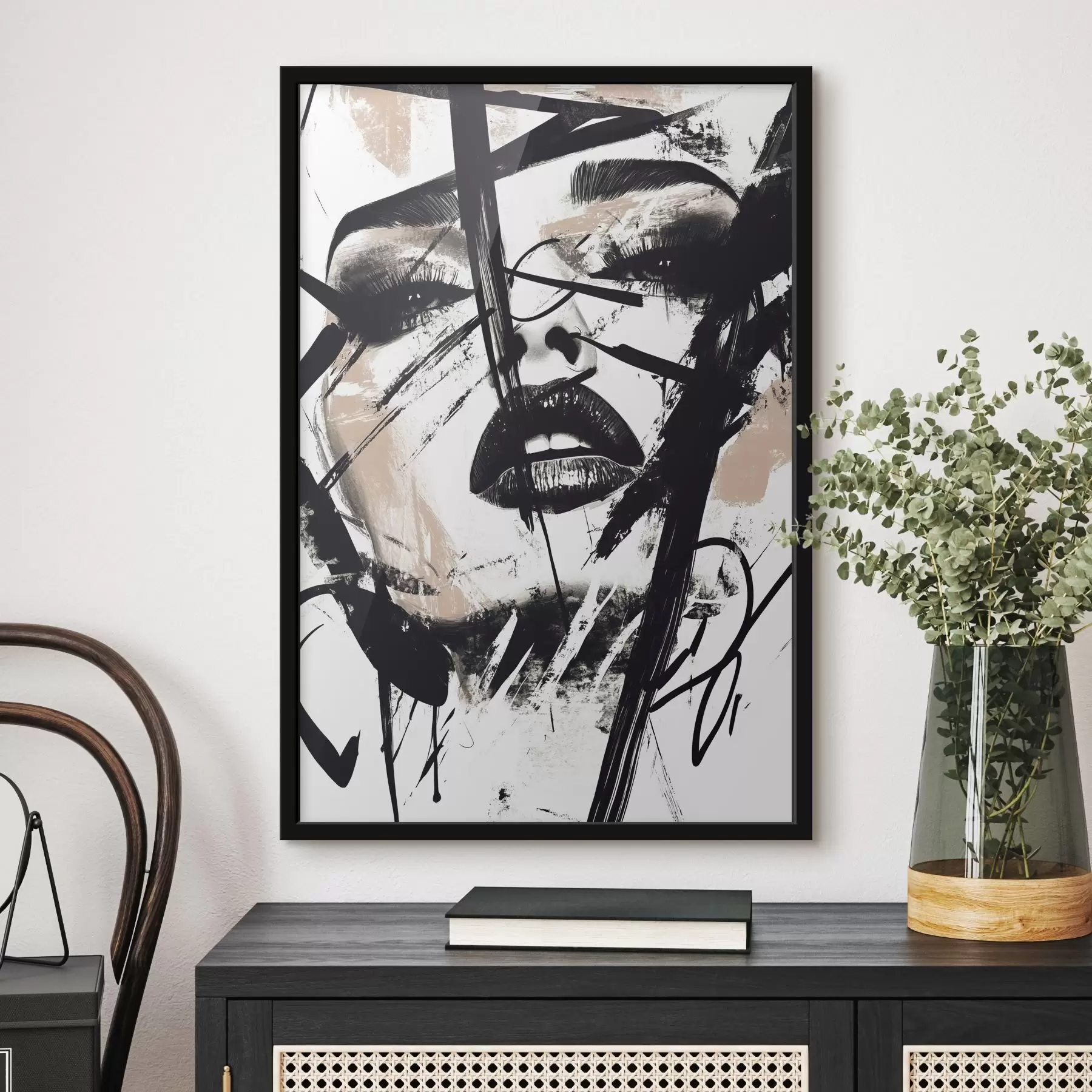 Fototapeedid Abstraktne graffiti-stiilis naise portree f45777