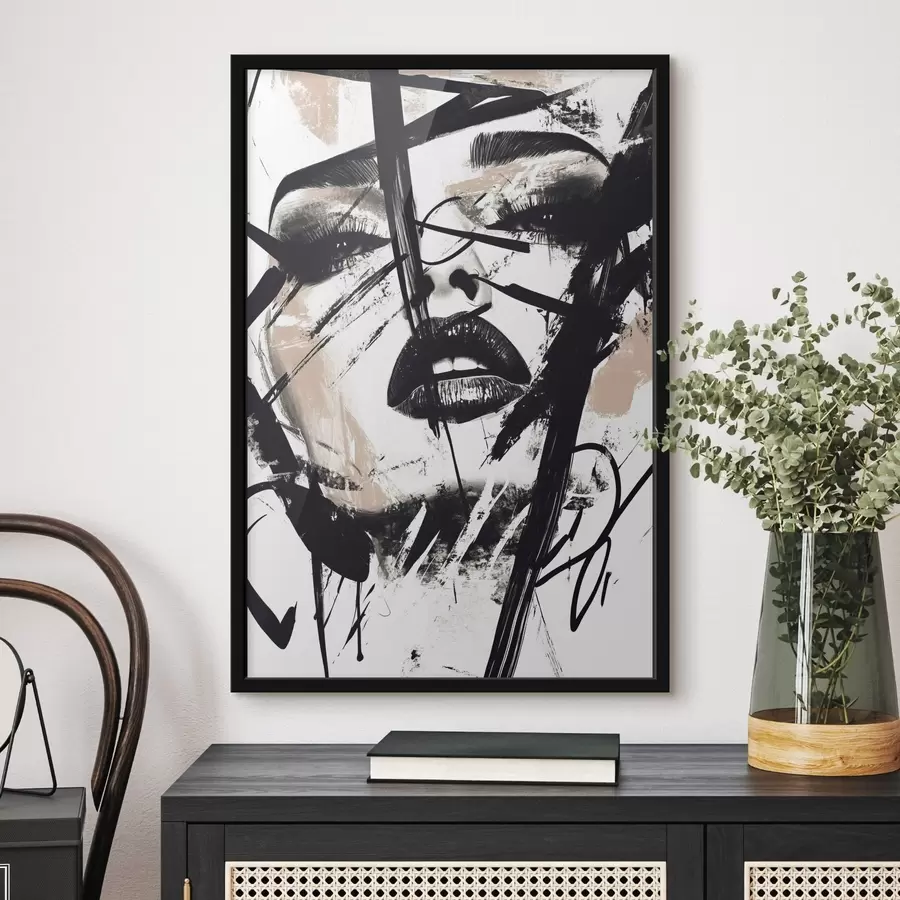 Fototapeedid Abstraktne graffiti-stiilis naise portree f45777