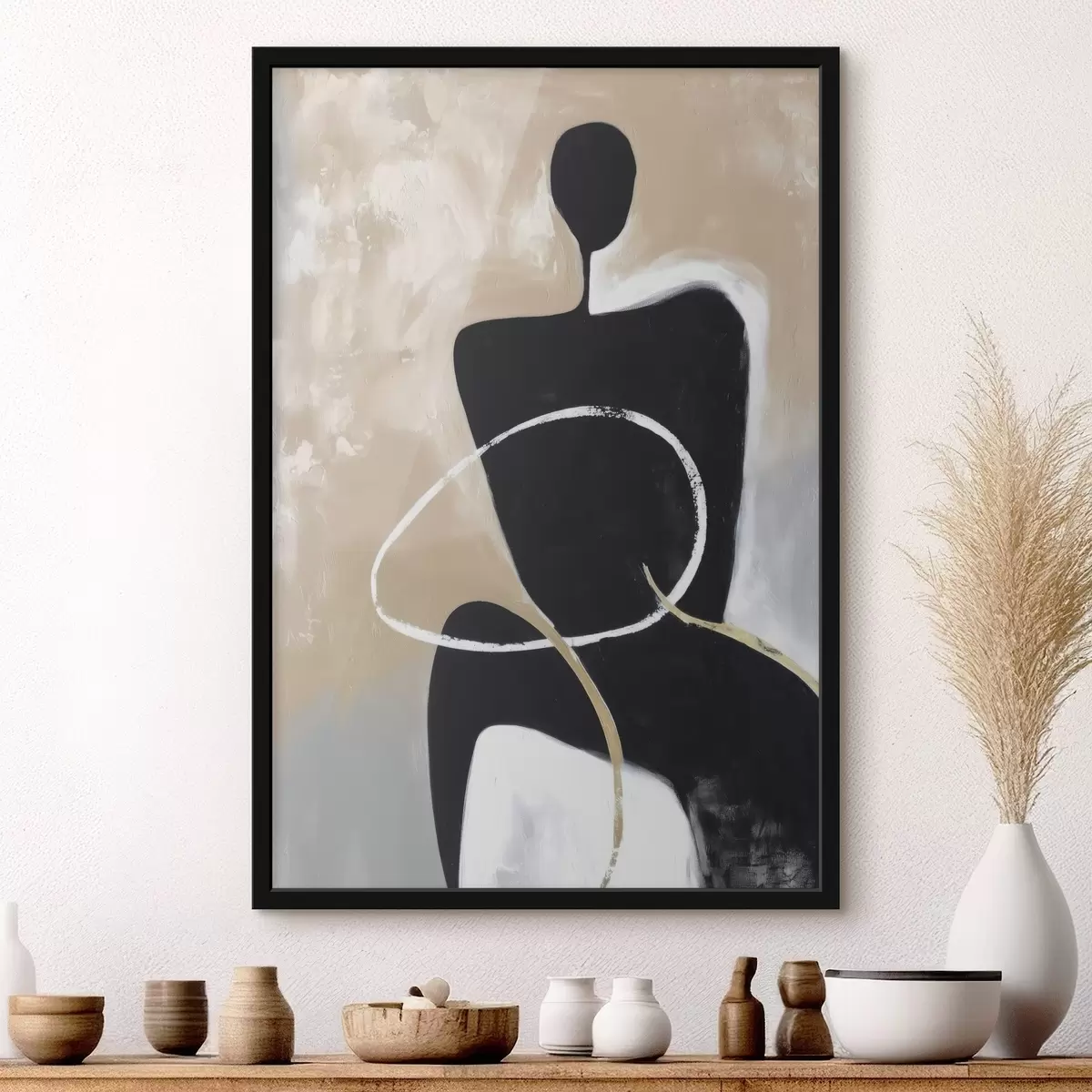 Plakat Abstraktne siluett minimalistlike vormidega f45984