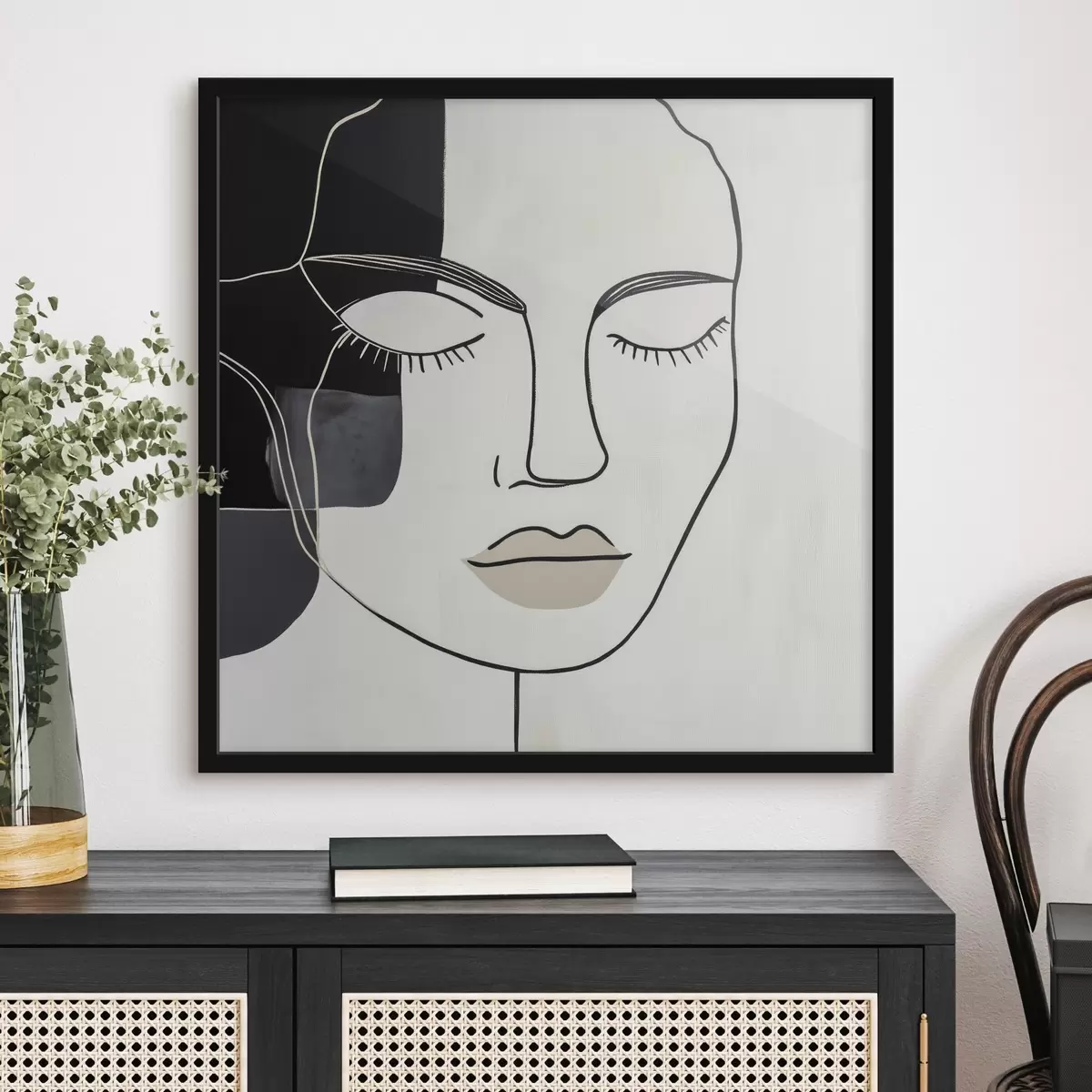 Plakat Minimalistlik abstraktne portree f45987