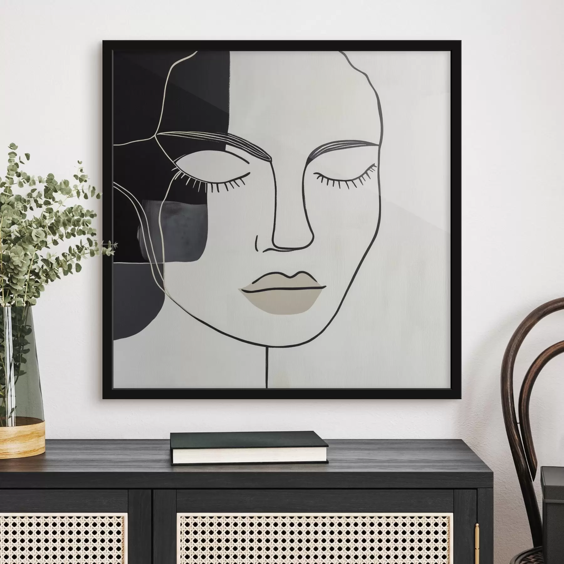 Fototapeedid Minimalistlik abstraktne portree f45987