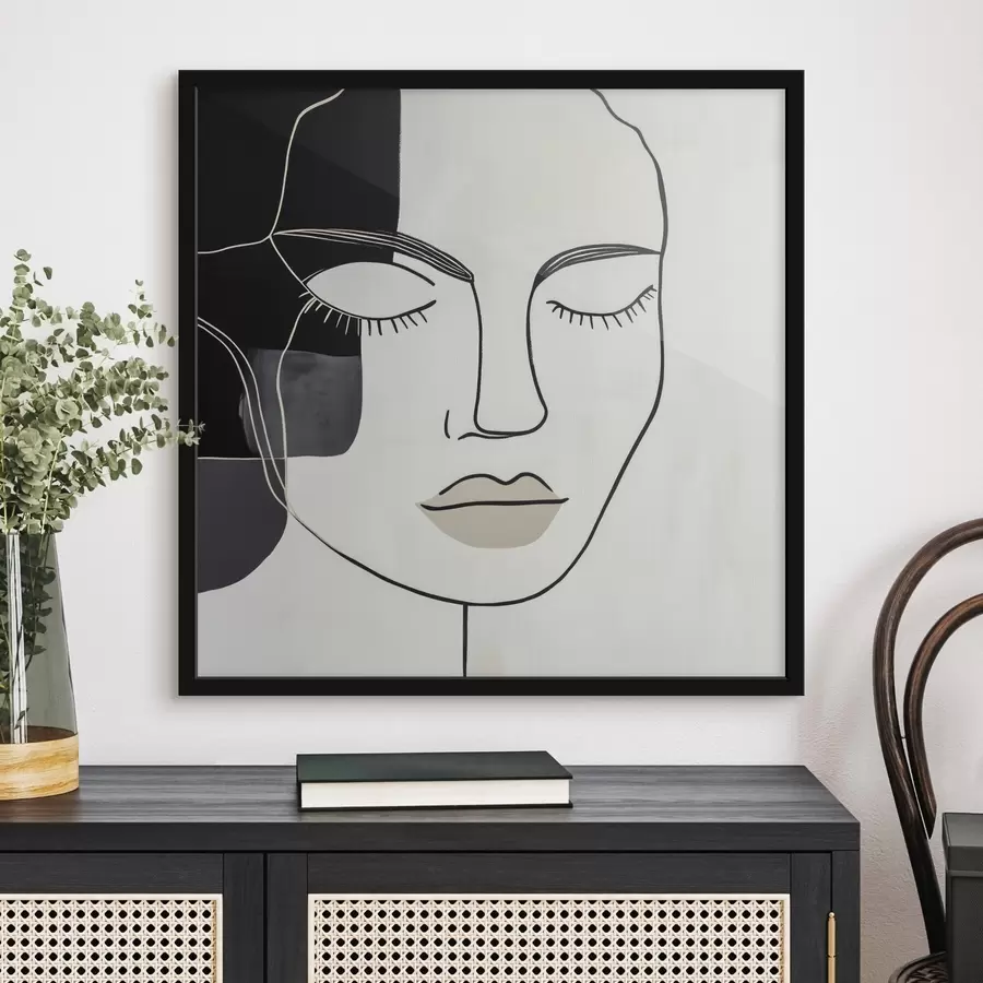 Fototapeedid Minimalistlik abstraktne portree f45987