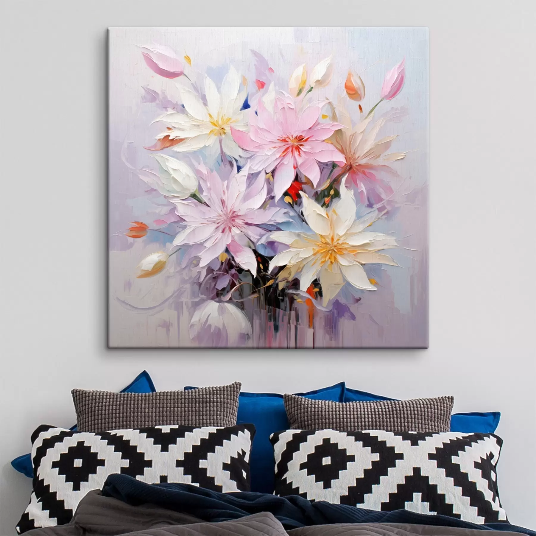 Pilt Õlimaalistiilis lillekimp s45738