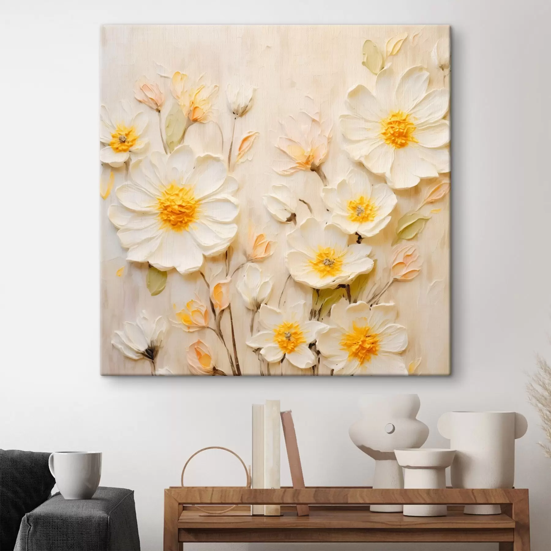 Pilt Pastelltoonides lilled õlimaalistiilis s45742