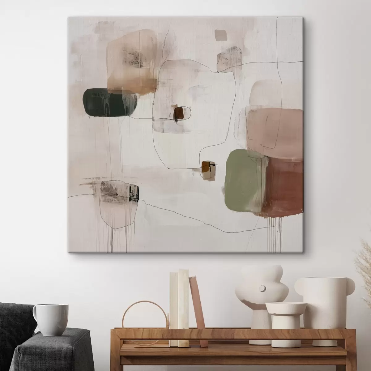 Pilt Abstraktne minimalism soojades toonides s45860