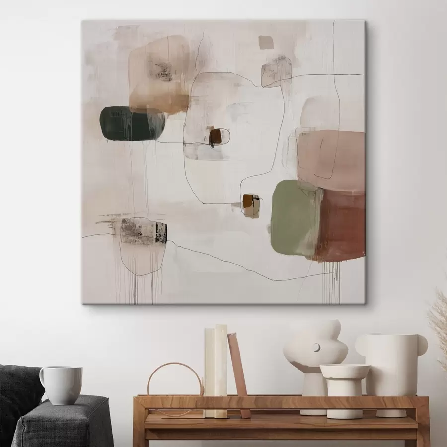 Pilt Abstraktne minimalism soojades toonides s45860