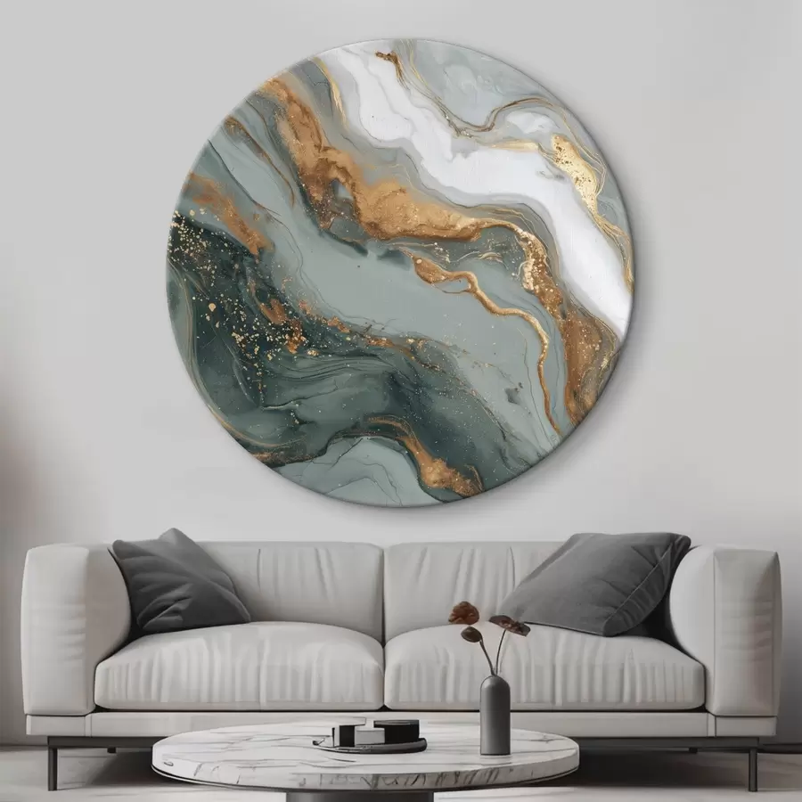 Pilt Abstraktsioon tumeroheliste ja hallide triipudega r45858