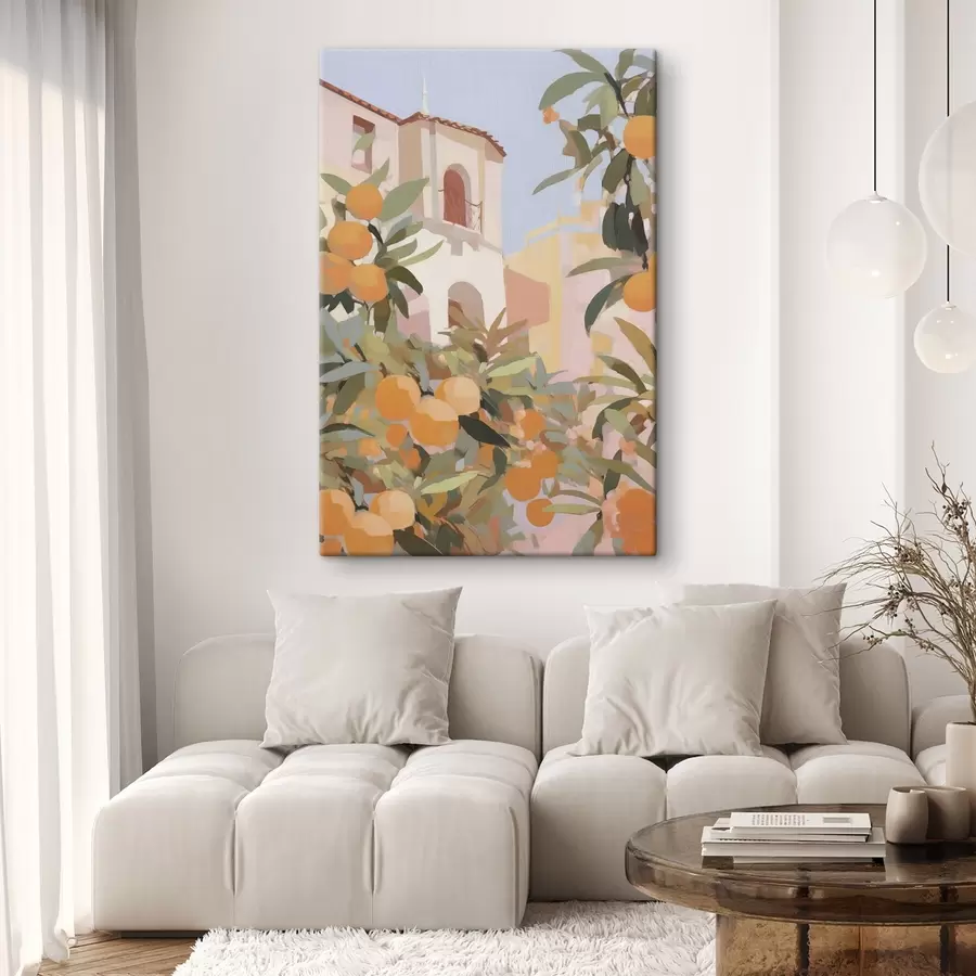 Pilt Apelsinid oksal maja ees s46060