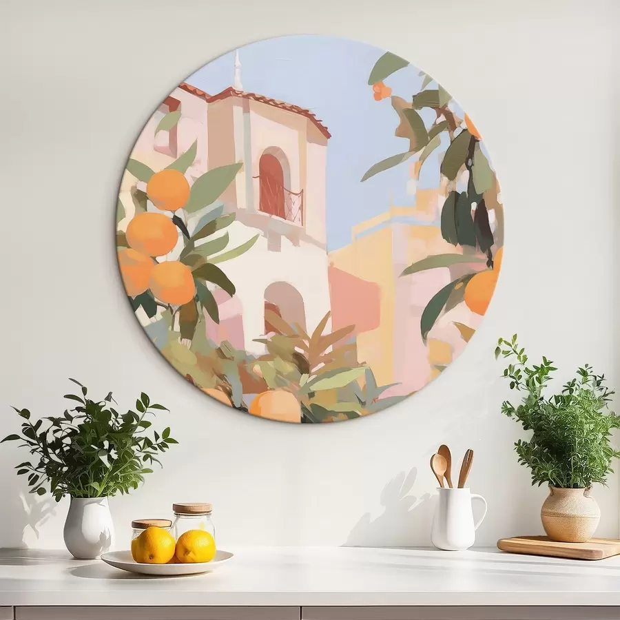 Pilt Apelsinid oksal maja ees r46060