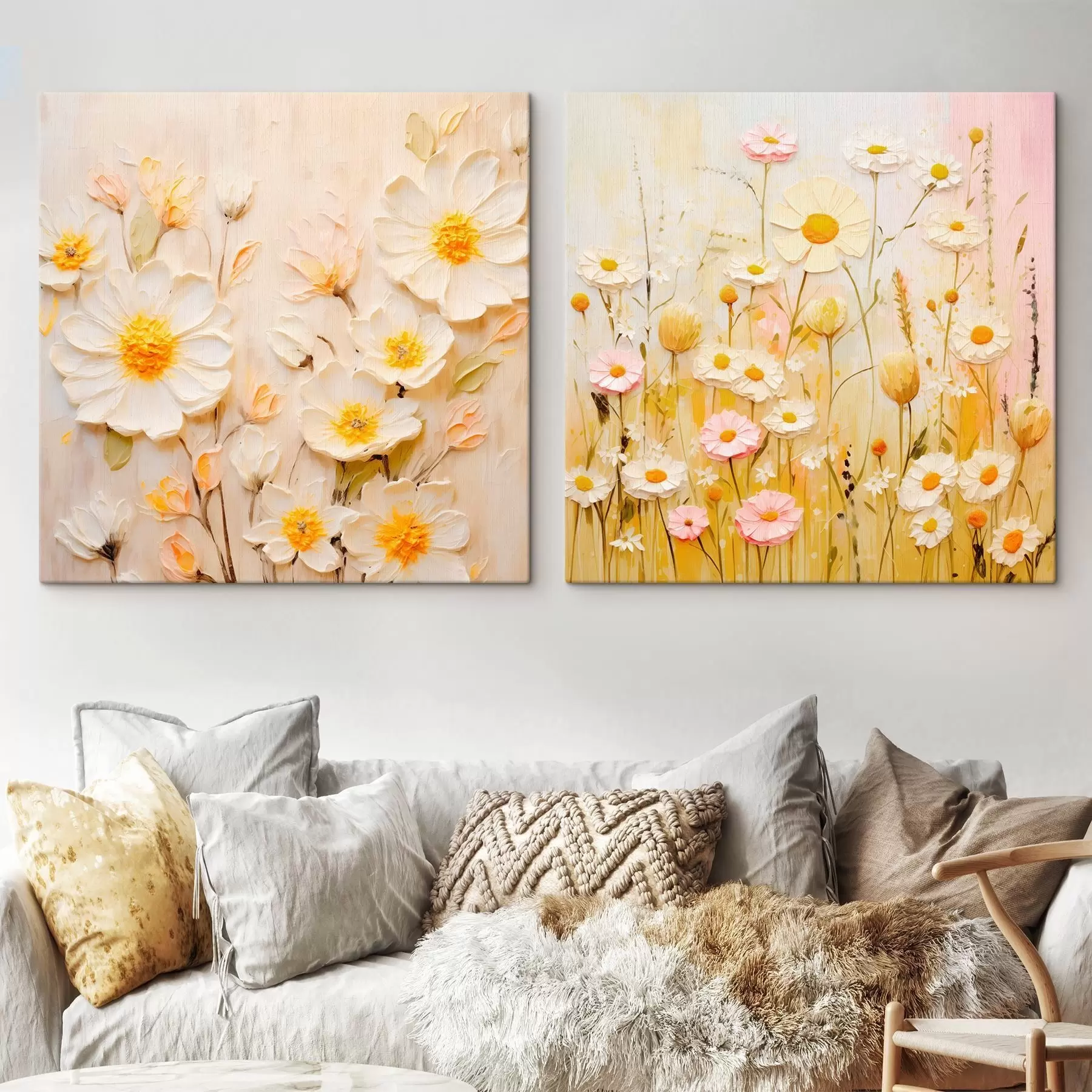 Pilt Õlimaalistiilis lillede aas m00711