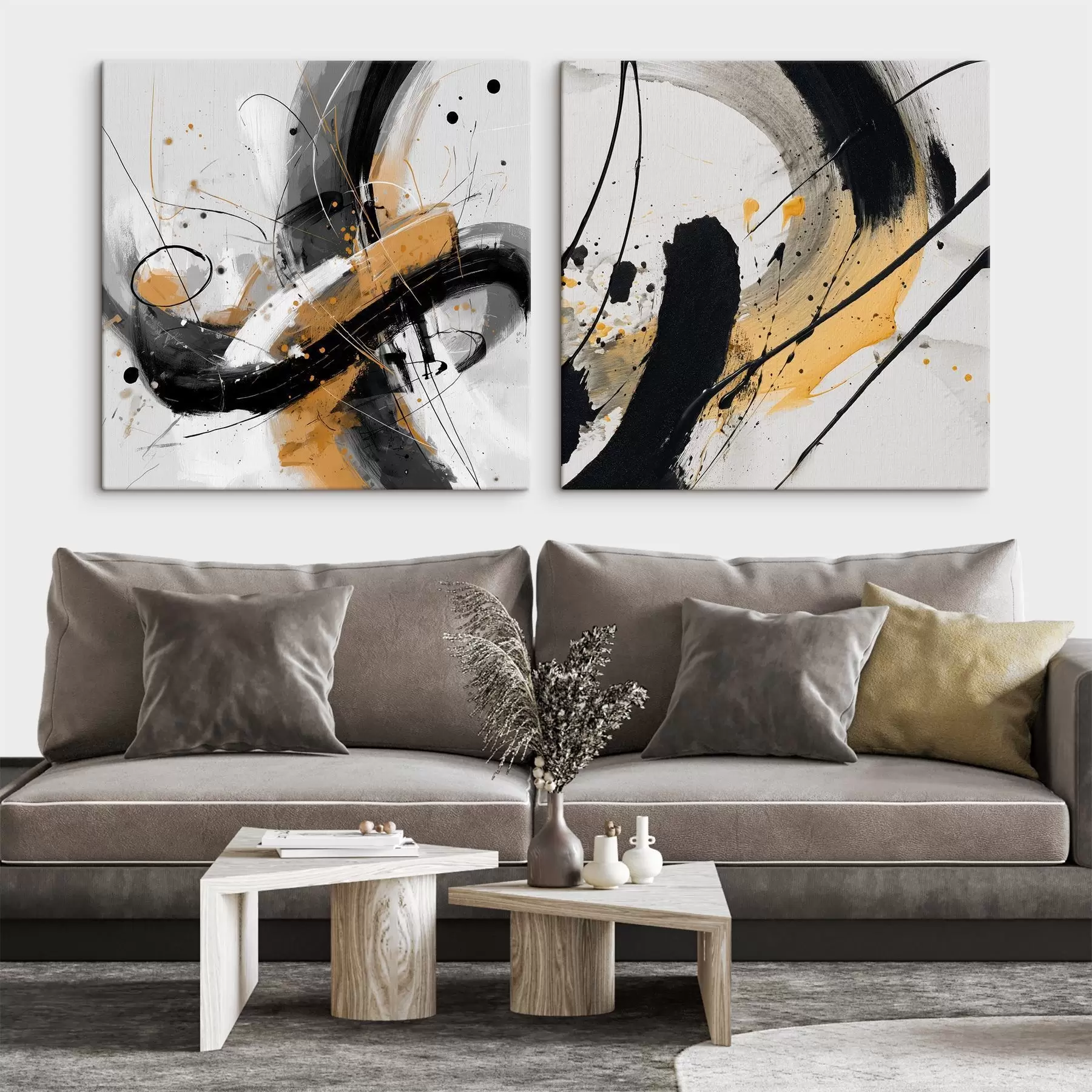 Pilt Väljendus kollastes ja mustades toonides m00739