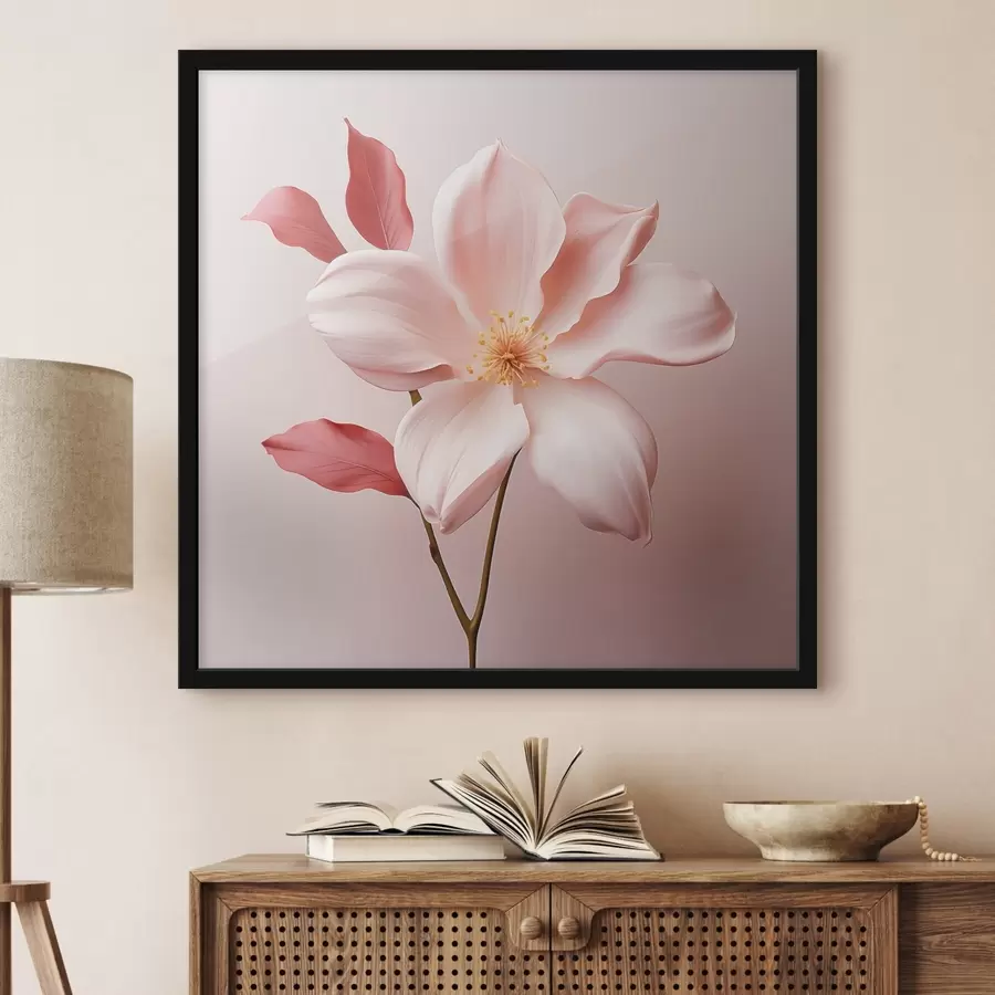 Fototapeedid Minimalistlikus stiilis roosa magnolia f45735