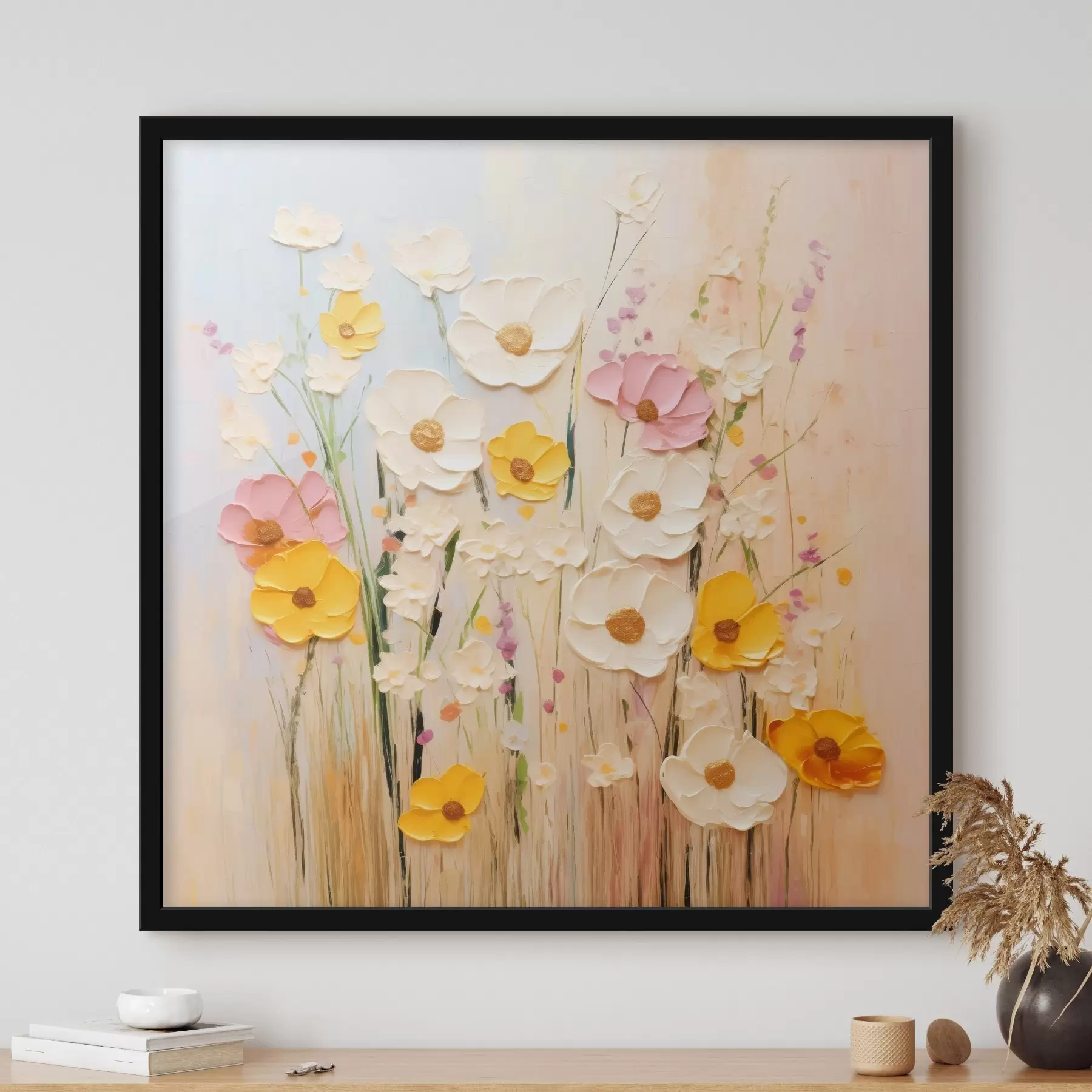 Fototapeedid Kevadine abstraktsioon maalielementidega f45740