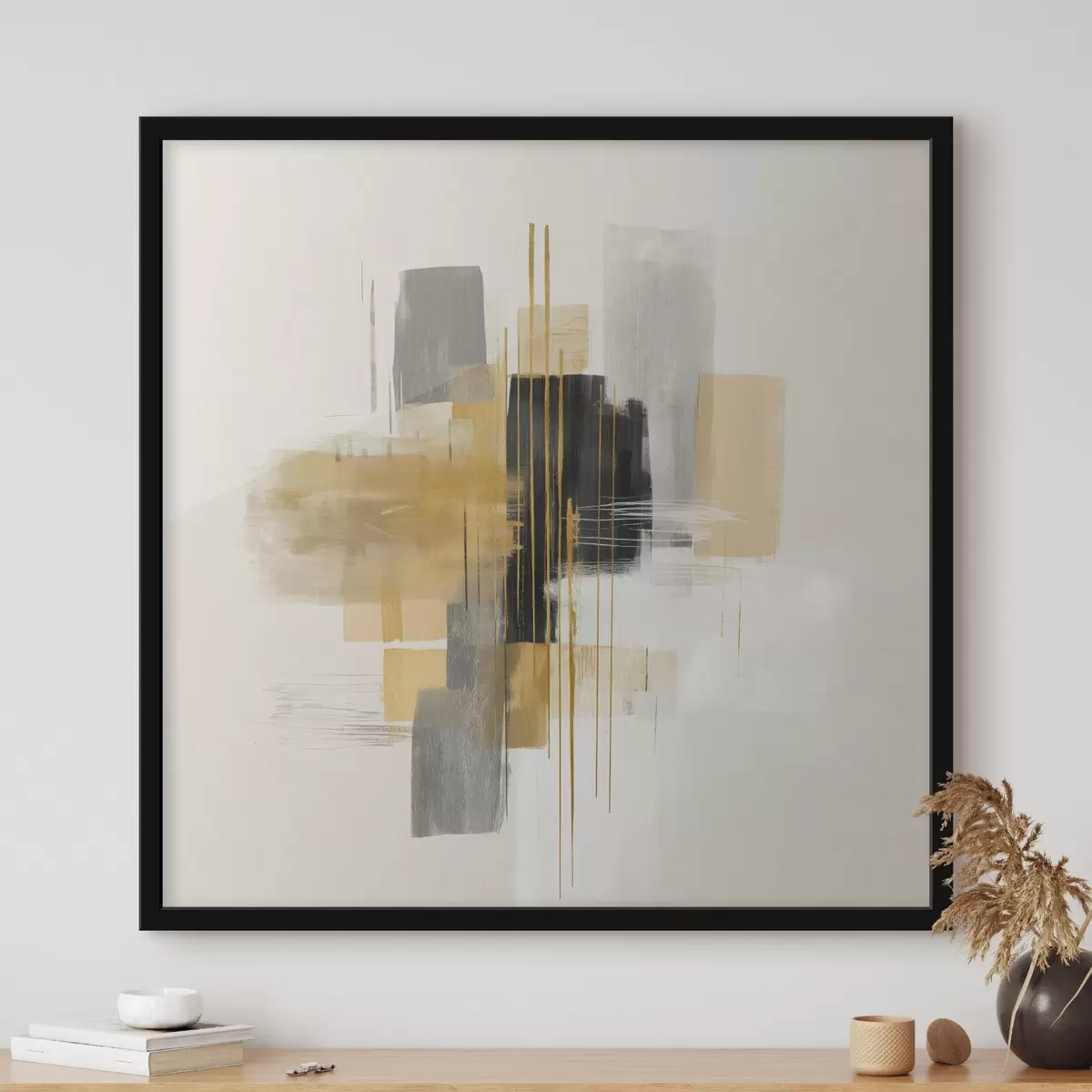 Plakat Graafilise abstraktsiooni stiilis ruumi vertikaalid f45850