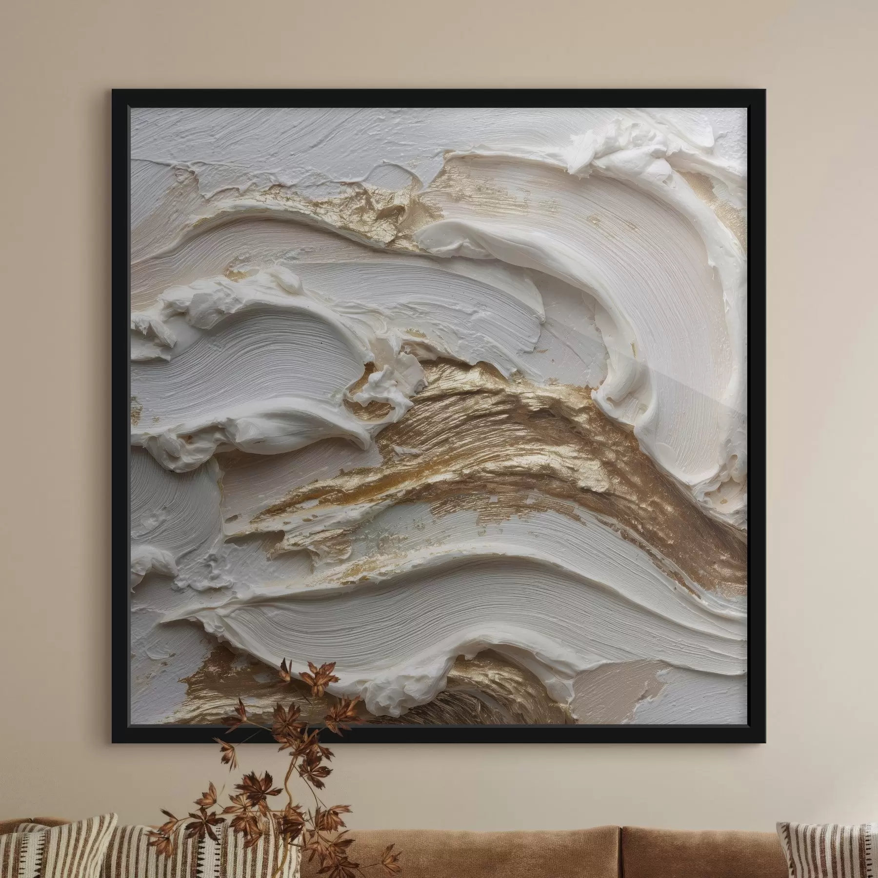 Fototapeedid Volumetrilise abstraktsiooni stiilis vormide laine f45853