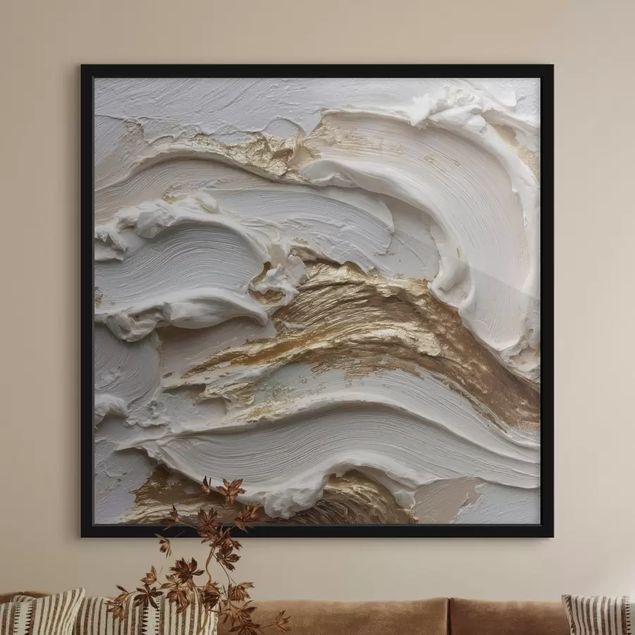 Fototapeedid Volumetrilise abstraktsiooni stiilis vormide laine f45853