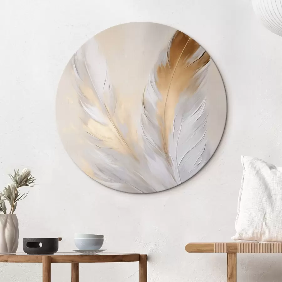 Pilt Oranžide aksentidega suled, pehme valgustus, tekstuuriga minimalistlik kompositsioon, modernne kunst r45944