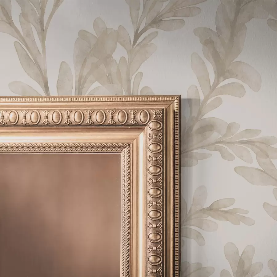 Fototapeedid Vesivärviga maalitud beežid oksad, pehme botaaniline motiiv a00617