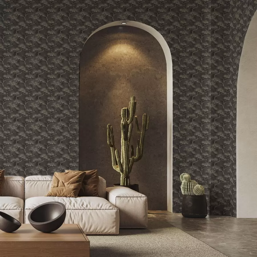 Fototapeedid Männi siluetid tumedal taustal, udune tekstuur a00742