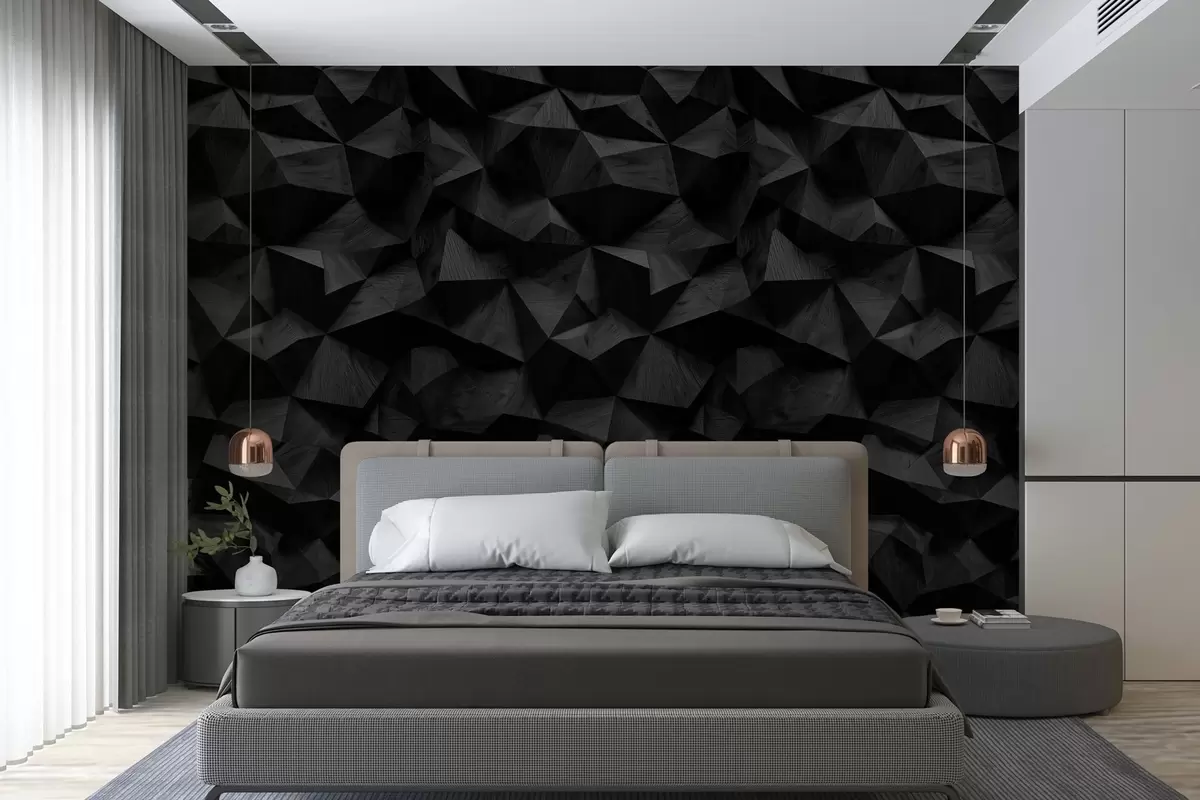 Fototapeedid tumedast puidust valmistatud nurkse reljeefse seina imitatsioon w04632v1