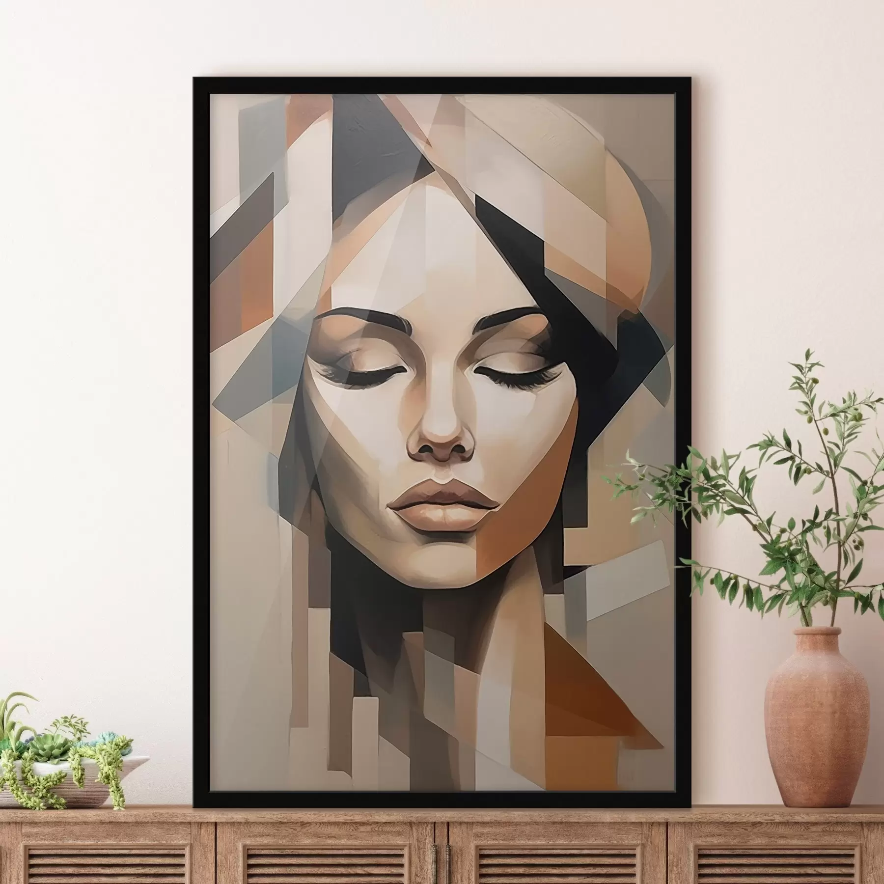 Fototapeedid Geomeetriline naisportree f46220