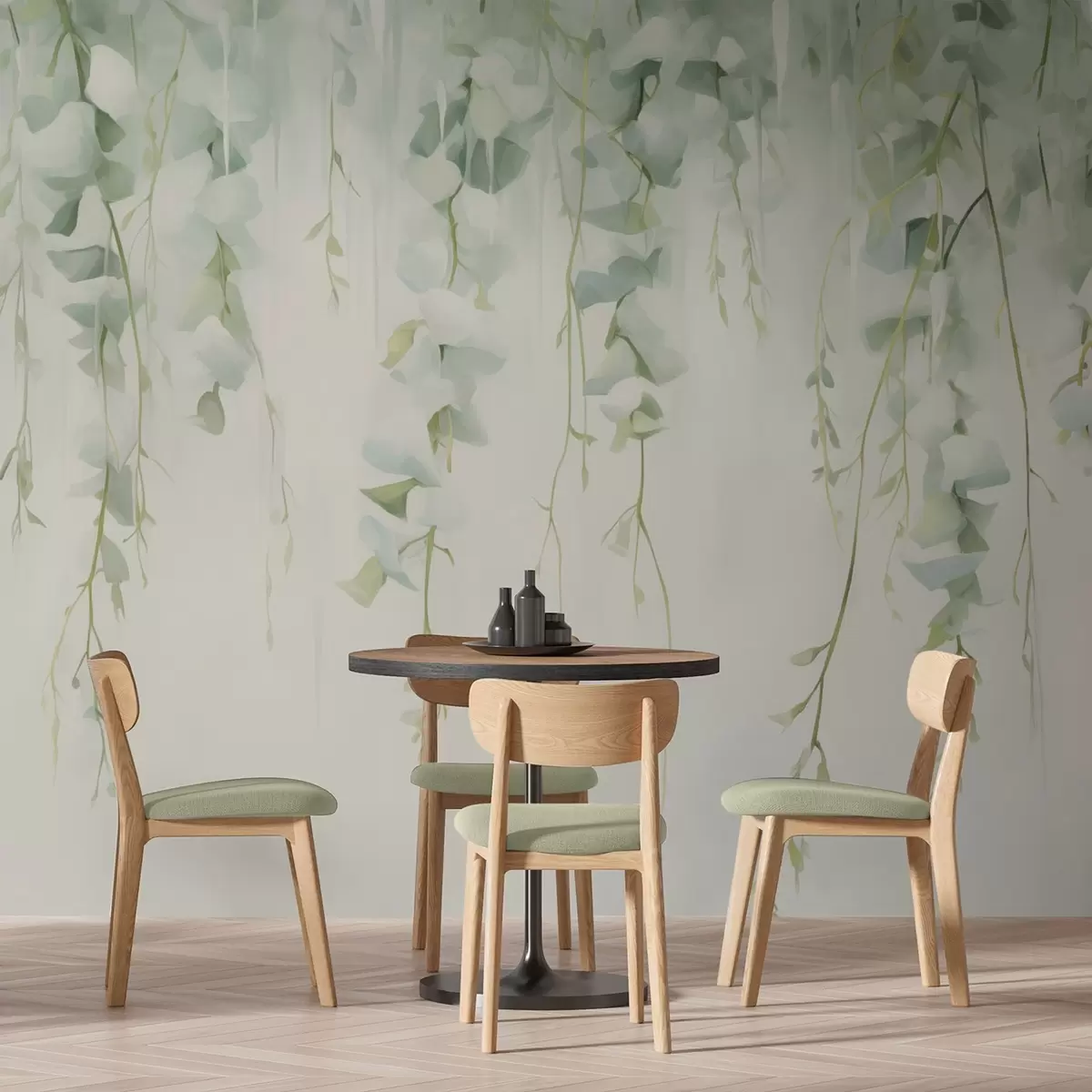 Fototapeedid Lehtedega rippuvad oksad w04722