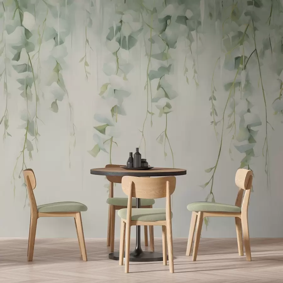 Fototapeedid Lehtedega rippuvad oksad w04722