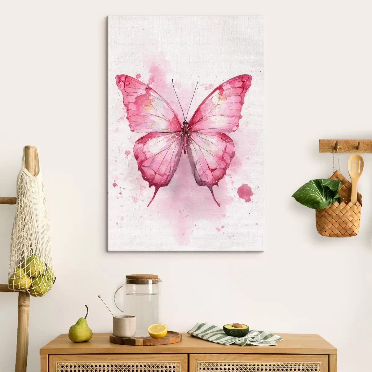 Pilt Õrn liblikas akvarelltaustal s46077