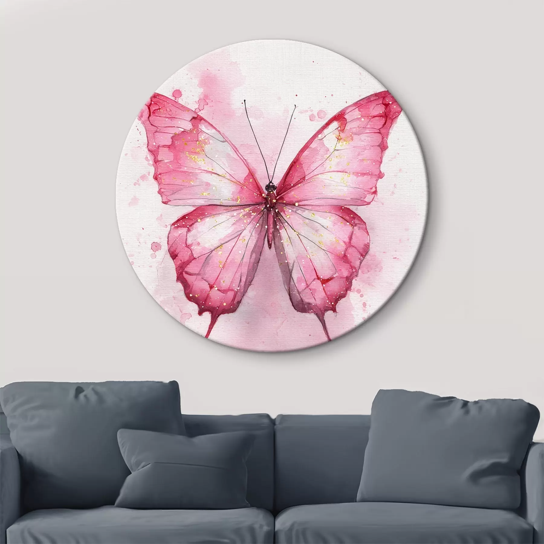 Pilt Õrn liblikas akvarelltaustal r46077