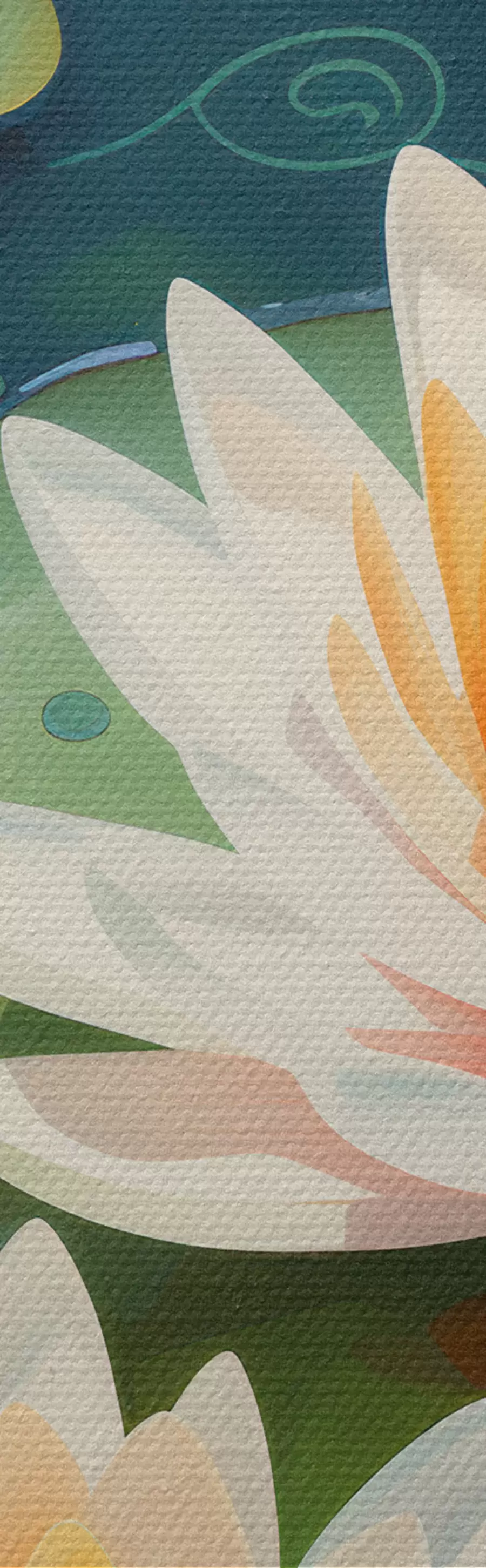 Pilt Kala tiigis ja lootoseõied m00867