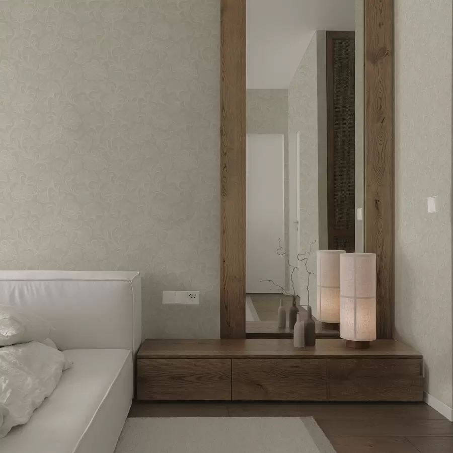 Fototapeedid Valgusmustri ginkgo ja peonid a00700