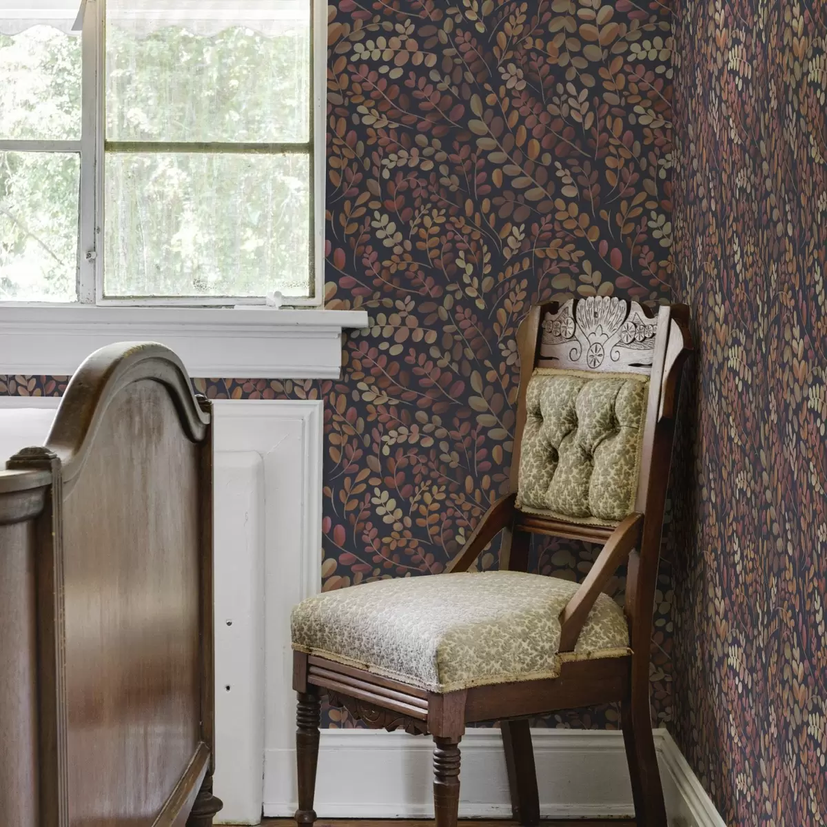 Tapeet Sügislehed soojades oranž-roosa toonides a00799v2