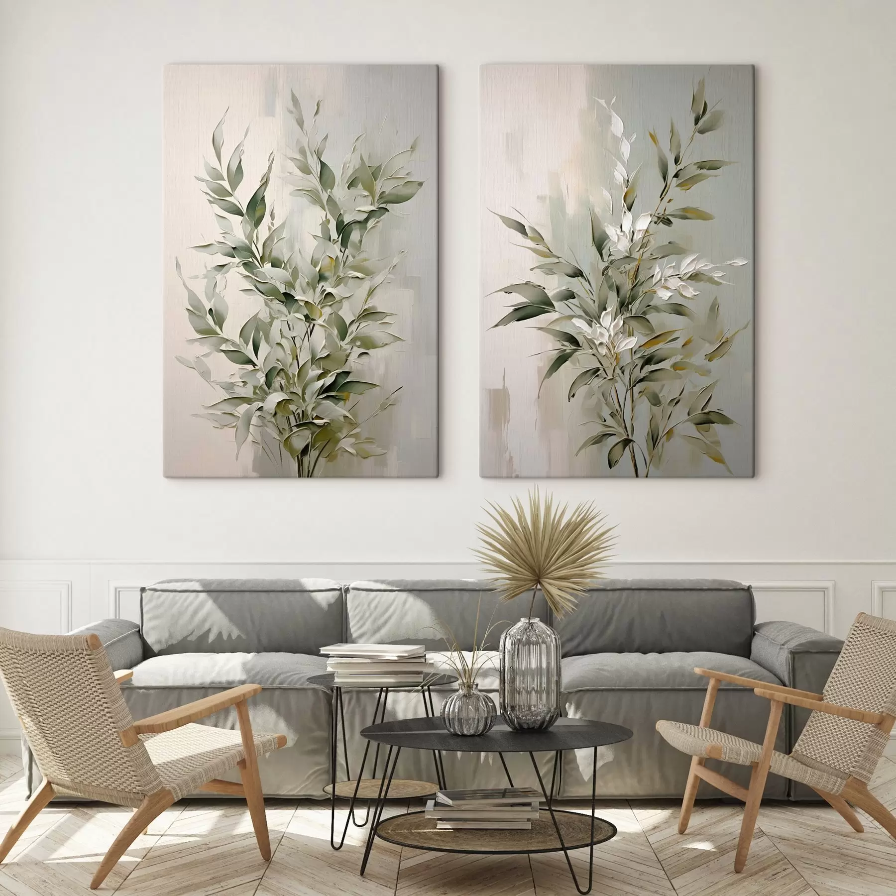 Pilt Abstraktsed oksad koos lehtedega m00851