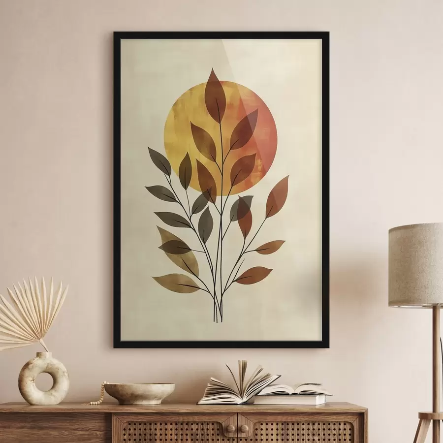 Fototapeedid Lehtedega oks f46132