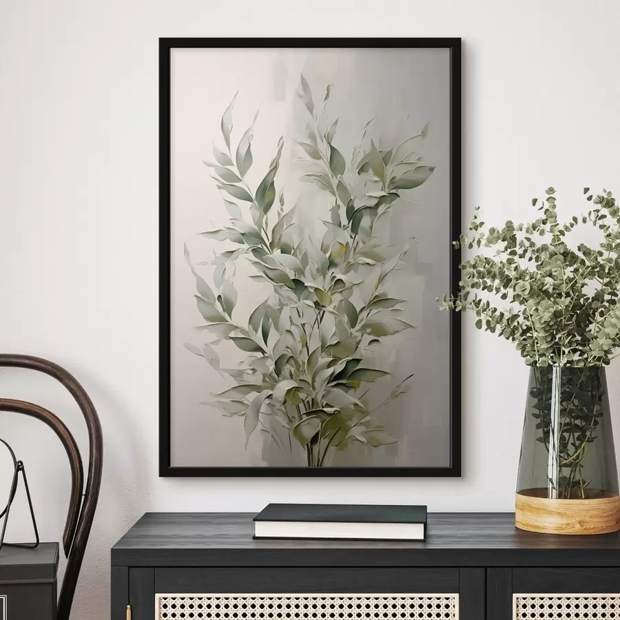 Fototapeedid Abstraktne lehtedega haru f46136