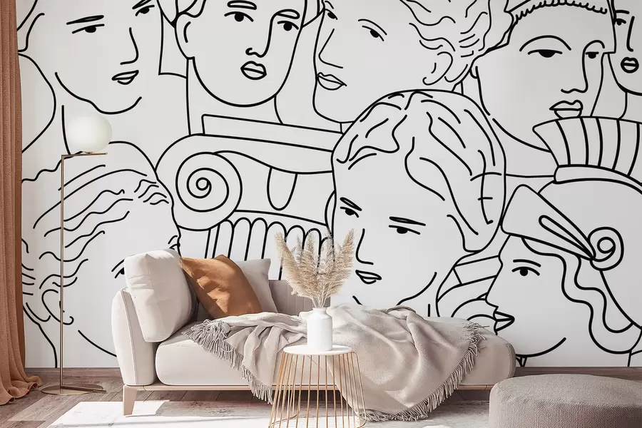 Fototapeedid Iidsed näod w04728