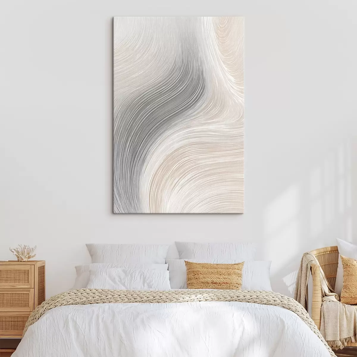 Pilt Abstraktsed sujuvad jooned neutraalsetes toonides s46154