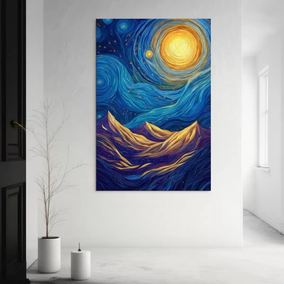 Pilt Helge tähtede taevas mäetippude kohal s46168